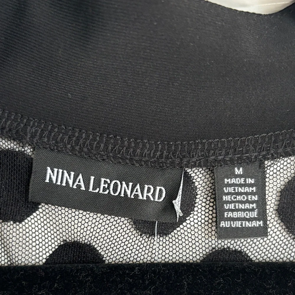 Nina Leonard Black Ruffle Open-Front Shrug - Picture 2 of 4